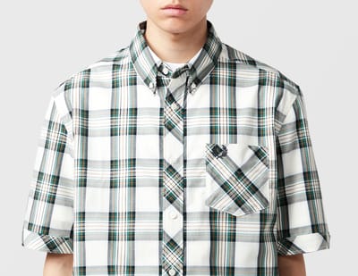 Fred Perry Tartan Short Sleeve Shirt, groen