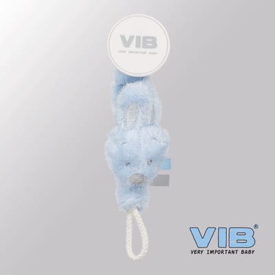 VIB® - Speenkoord Konijn - Blauw - Babykleertjes - fopspenen - fopspeen - Rammelaars - baby cadeau - zwangerschap aankondiging