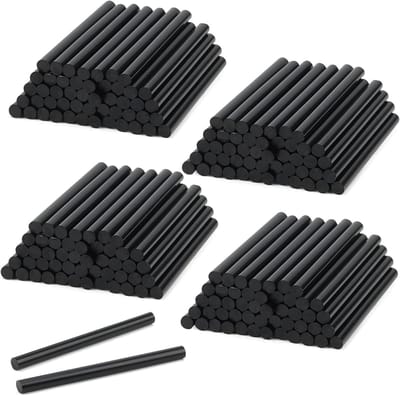200 Stuks 7 x 100mm Hot Glue Sticks - Zwarte Mini Hot Melt Lijmpatronen voor Creatieve DIY Projecten en Handwerk