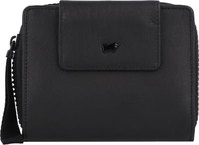 Braun Büffel Leren Portemonnee Capri Zip Wallet 8CS Black Zwart