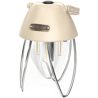 Buiten Warm Licht Sfeerverlichting Tentlamp LED Campinglamp Traploos Dimbaar Elektriciteitsweergave kaki