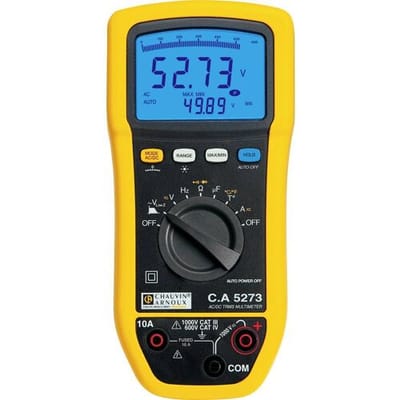 Chauvin Arnoux C.A 5273 Multimeter Digitaal Spatdicht (IP54) CAT III 1000 V, CAT IV 600 V Weergave (counts): 6000