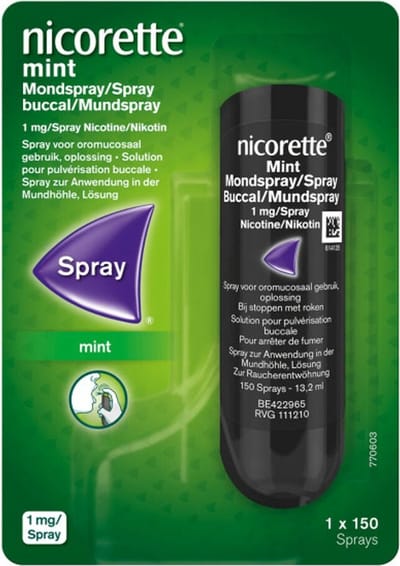 Nicorette Mint Mondspray 1mg - 2 x 150 sprays