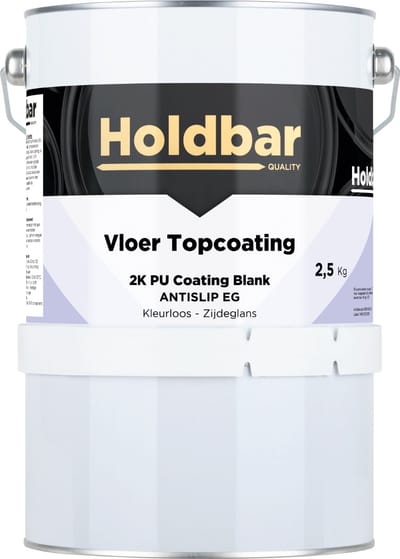 Holdbar Vloer Topcoating Zijdeglans Antislip (Extra grof) 2,5 kg - Vloerverf - Transparant - Glashelder - Vergeelt niet - Slijtvast - UV-bestendig - Voor binnen en buiten - 2 Componenten