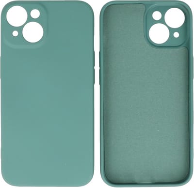 Fashion Backcover Telefoonhoesje - Color Hoesje - Geschikt voor iPhone 14 - Donker Groen