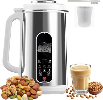 Multifunctionele Sojamelkmaker 1200 ml voor Zelfgemaakte Notenmelk, Havermout en Amandelmelk met Zelfreiniging en Vertragingstartfunctie