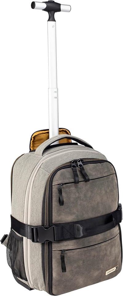 Uitbreidbare Handbagage Trolley Rugzak 40x30x15cm & 40x30x20cm voor Vliegtuigreizen
