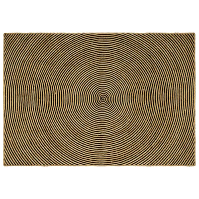 vidaXL - Gebied - Tapijt - Zwart - 160 - x - 230 - cm - Jute