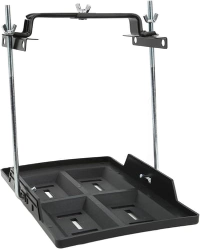 Batterijhouder - Accubak - Auto Beveiligen - Verstelbare Beugel - 30 x 20 x 8 cm - Zwart