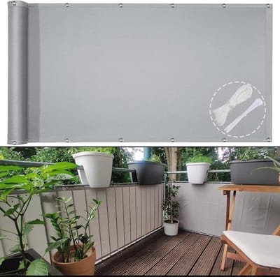 Balkonscherm 115 x 850 cm - Ondoorzichtig, Waterdicht, Windbestendig en UV-Bescherming voor Tuin, Balkon en Terras