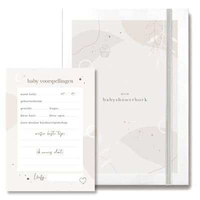 Maan Amsterdam Babyshower boek - Eclipse - incl 30 babyshower invulkaarten om in te plakken