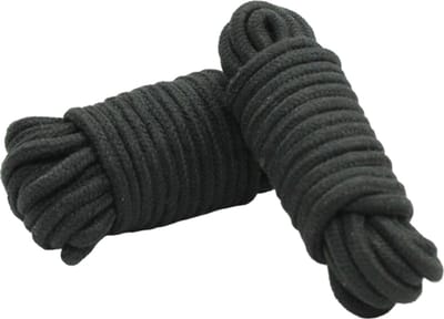Bondage touw 2 X 2 Meter - 4 meter totaal - BDSM - Zwart - Stevig