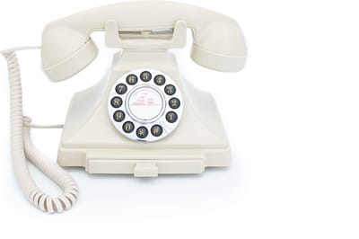 GPO 1929SPUSHIVO - Telefoon Carrington klassiek bakeliet jaren ’20, druktoetsen, creme