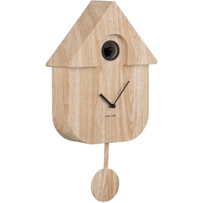 Karlsson Koekoeksklok Modern Cuckoo - Naturel - 8.5x21.5x41cm - Wandklok Modern