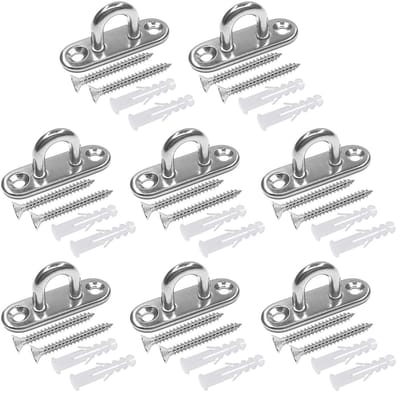 Dailygoods- Plafondhaak 45mm - 8 Stuks - Hoogwaardig Roestvrij Staal