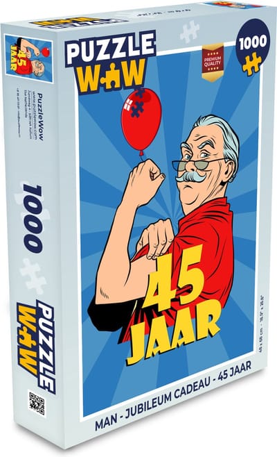 Puzzel Man - Jubileum cadeau - 45 Jaar - Legpuzzel - Puzzel 1000 stukjes volwassenen