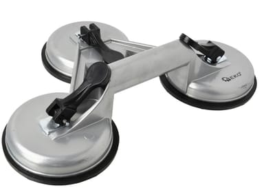GEKO Drievoudige zuignap - Aluminium - 115 mm - Max. 130 kg draagvermogen