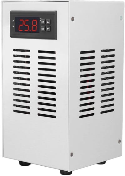 JHUBERS - Aquariumkoeler - Stille Waterkoeler - 72 W - 20 l - Koelcompressor voor Zeewater en Zoet Water - Ideaal voor Aquaria - Compact en Efficiënt