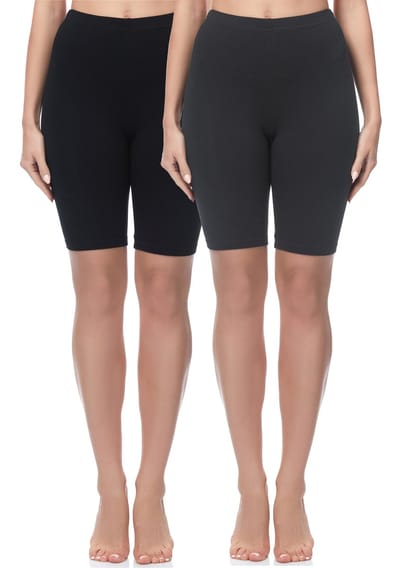 Be Mammy MS-MS10-200-LE-2P 2Pack Dames Zwangerschapsleggings Leggings - Sport - Vrijetijdsbroek - Kort - Katoen - Sporbroek – Yogabroek - Zwart/Grafiet - XS