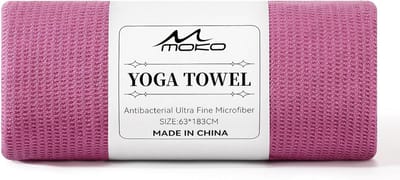Yoga handdoek - Antislip mat - Sport en Fitness - Vocht absorberend - 180 x 61 cm - Magenta