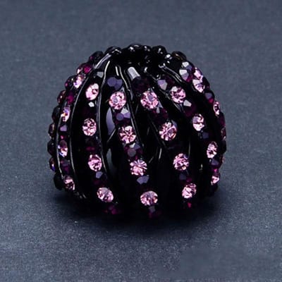 Dames Knot Kristal Haarklauw Mode Vrouwelijke Paardenstaart Hoofddeksel Paardenstaart Gesp Haarklem Nest Uitbreidbare Haaraccessoires