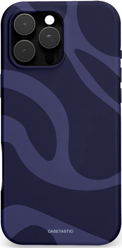 Casetastic Hoesje Geschikt voor Apple iPhone 16 Pro Max Magsafe - Stijlvolle Beschermende Duo-layer Case - Diepzee Marine Golven