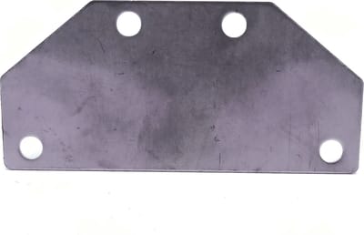 No brand Verloopplaat roestvrij staal - reflectorbevestiging - 27-80mm - rood - 94x45mm