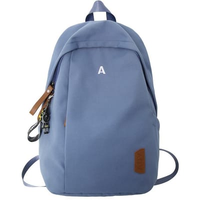 Sac à dos pour homme, Cartable grande capacité, Sac à dos de voyage décontracté et polyvalent style japonais, Pour femme With pendant bleu