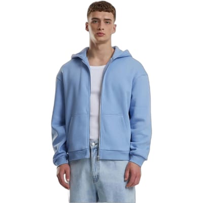 Urban Classics - Fluffy Vest met capuchon - M - Blauw