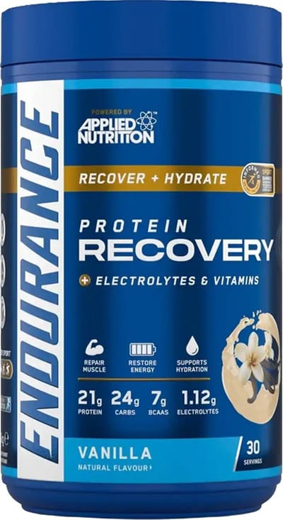 Applied Nutrition Velocity Fuel Recovery – 21g Plantaardig Eiwit + 24g Koolhydraten & 1500mg Elektrolyten – Post‑Workout Poeder 1500 g - Hydratatie - Vanilla smaak