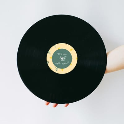 Vinylplaat - Lp - Vinyl plaat - Muziek cadeau - Meter vragen - Wil jij mijn meter zijn - Meter vragen cadeau - Lemon botanical design