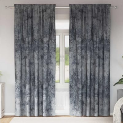 Gordijn met gordijnen 2 pcs Zilvergrijs 260 x 140 cm Fluweel
