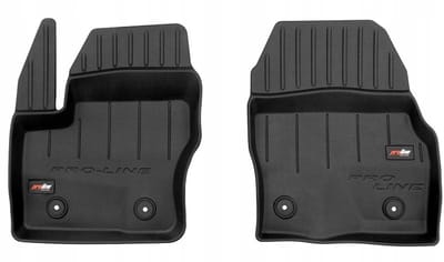 Frogum 3D Rubberen Vloermatten Set – Geschikt voor FORD Transit Connect II 2013-2022 – 2-delig (Voorzijde) – TPE Premium Kwaliteit – Extra Hoge Rand 6 cm – Geurloos – Zwart