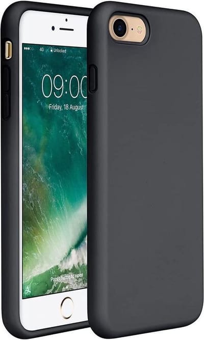 HB Hoesje Geschikt voor Apple iPhone 7 / 8 - Zwart - Siliconen Back Cover