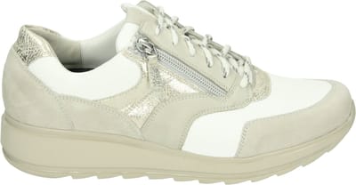 Durea - 6279 H - Lage sneakersDames sneakers - Kleur: Wit/beige - Maat: 38