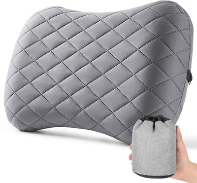 Dailygoods - Opblaasbaar Kussen voor Camping en Strand - Ergonomisch en Ultralicht
