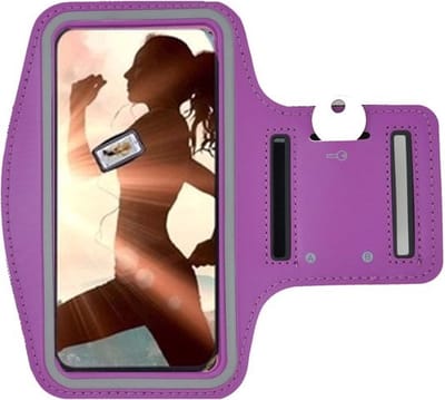 Geschikt voor Samsung Galaxy S9 Hoesje - Sportband Hoesje - Sport Armband Case Hardloopband Paars