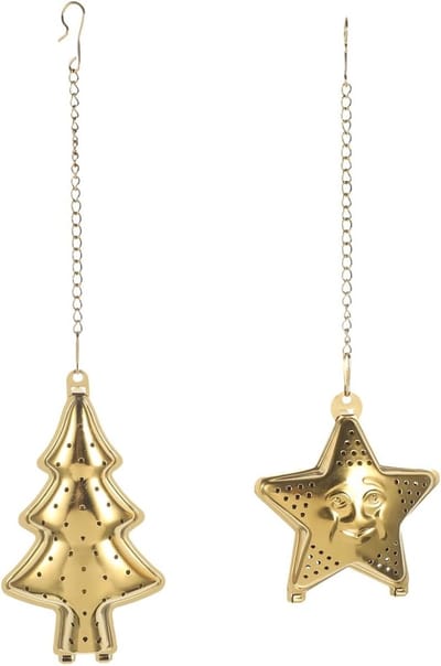 2-delige RVS Theefilter in Stervorm voor Kerstmis - Ideaal voor Thee en Infusies, Perfecte Theeaccessoires