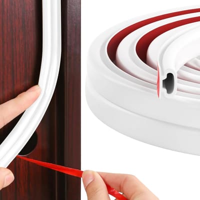 Allecto Plus - Witte Tochtstrip 8m - Deuren Afdichten - Rubber Deurafdichting - Tochtstrip voor 4-55mm opening