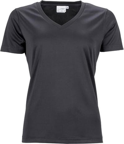James and Nicholson Dames/dames Actief V Hals T-Shirt (Zwart)