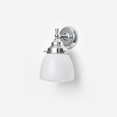 Wandlamp Schoolbol Small Royal Chroom - Art Deco Trade