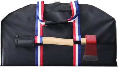 Houtdrager Zak - Brandhout Tas - Buiten Haard - Waterafstotend Oxford - 60 x 30.5 cm - Zwart