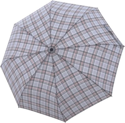 doppler Paraplu Carbonsteel Long AC Karo Grey Grijs Veelkleurig