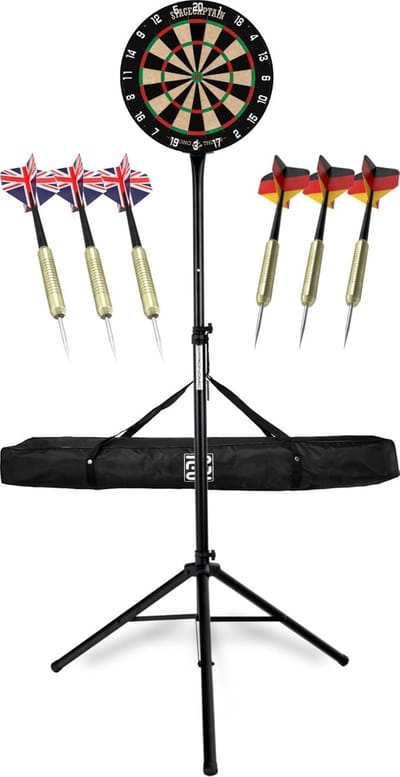 Dartscheibe Compleet Set Professionele Sisal Steeldarts met Verstelbare Stand