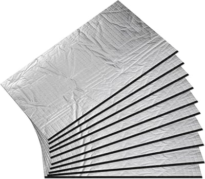 Dailygoods- Isolatiemat 10 stuks 250 x 180 x 7 mm - Zelfklevend - Vuurvast - Waterdicht - Geluidsisolatie - Warmte-isolatie