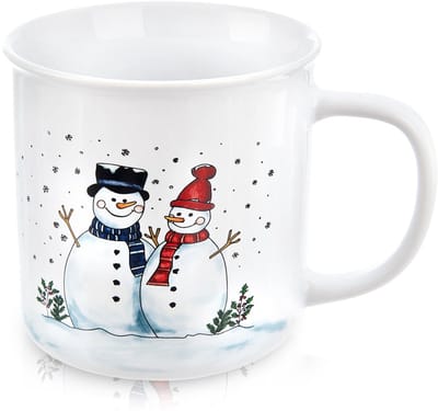 Mok Keramiek Sneeuwpop 470 ml - Koffiemok - Theebeker - Koffie - Beker