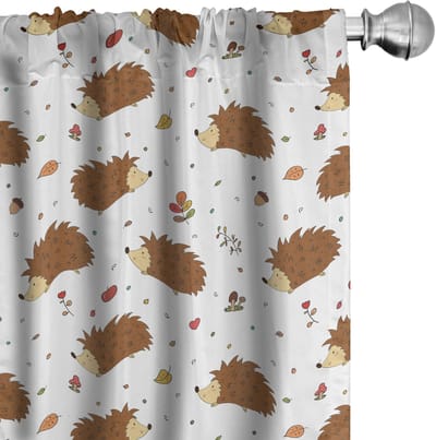 ABAKUHAUS Egel Gordijnen – 2x75x175 cm – Microvezel – Halfschaduw – Multicolor