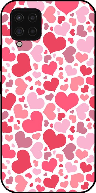 Smartphonica Telefoonhoesje Geschikt voor Samsung Galaxy A42 5G met Hartjes Print - Hearts Design TPU Backcover Case - Kinder Hoesje met Hartjes Design geschikt voor Samsung Galaxy A42 5G