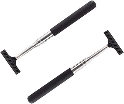 Car Side Mirror Squeegee - ruitenwisser - Retractable Telescopic Mirror Wiper - Anti-Fog & Water Cleaning - 98cm Extendable Handle - Portable Auto Mirror Cleaner - For Rainy & Foggy Weather - (2 Pcs)