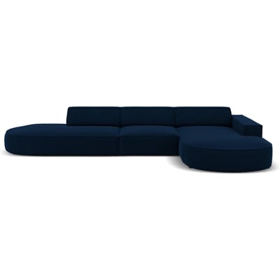 5-zits hoekbank Jodie velvet Chaise Longue rechts | Micadoni Limited Edition